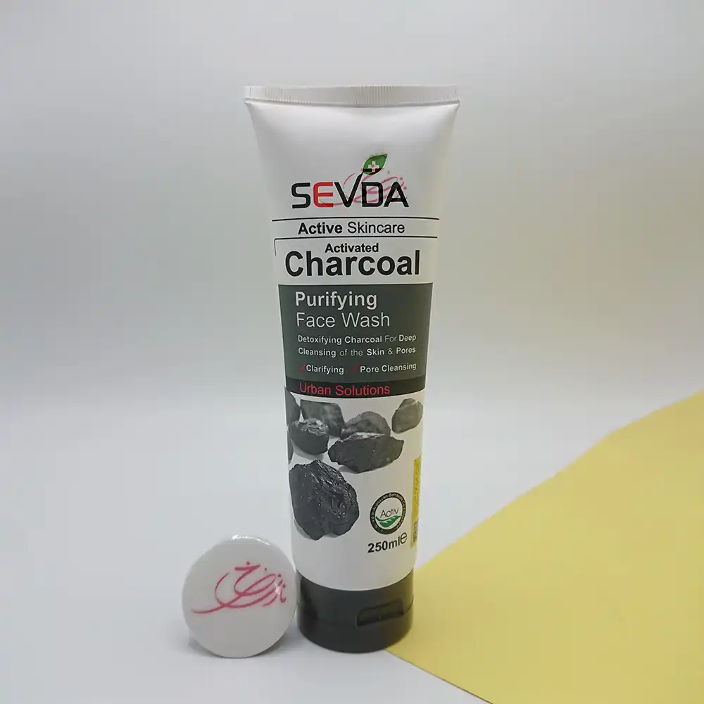 فیس واش سودا SEVDA مدل زغال فعال Activated Charcoal حجم 250 میلی لیتری — تصویر ۲