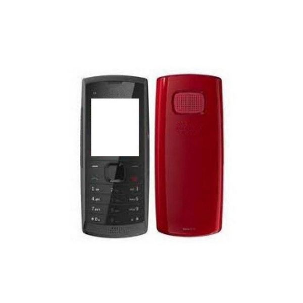 قاب و بدنه گوشی نوکیا NOKIA X1-01 اورجینال مشکی قرمز — تصویر ۳