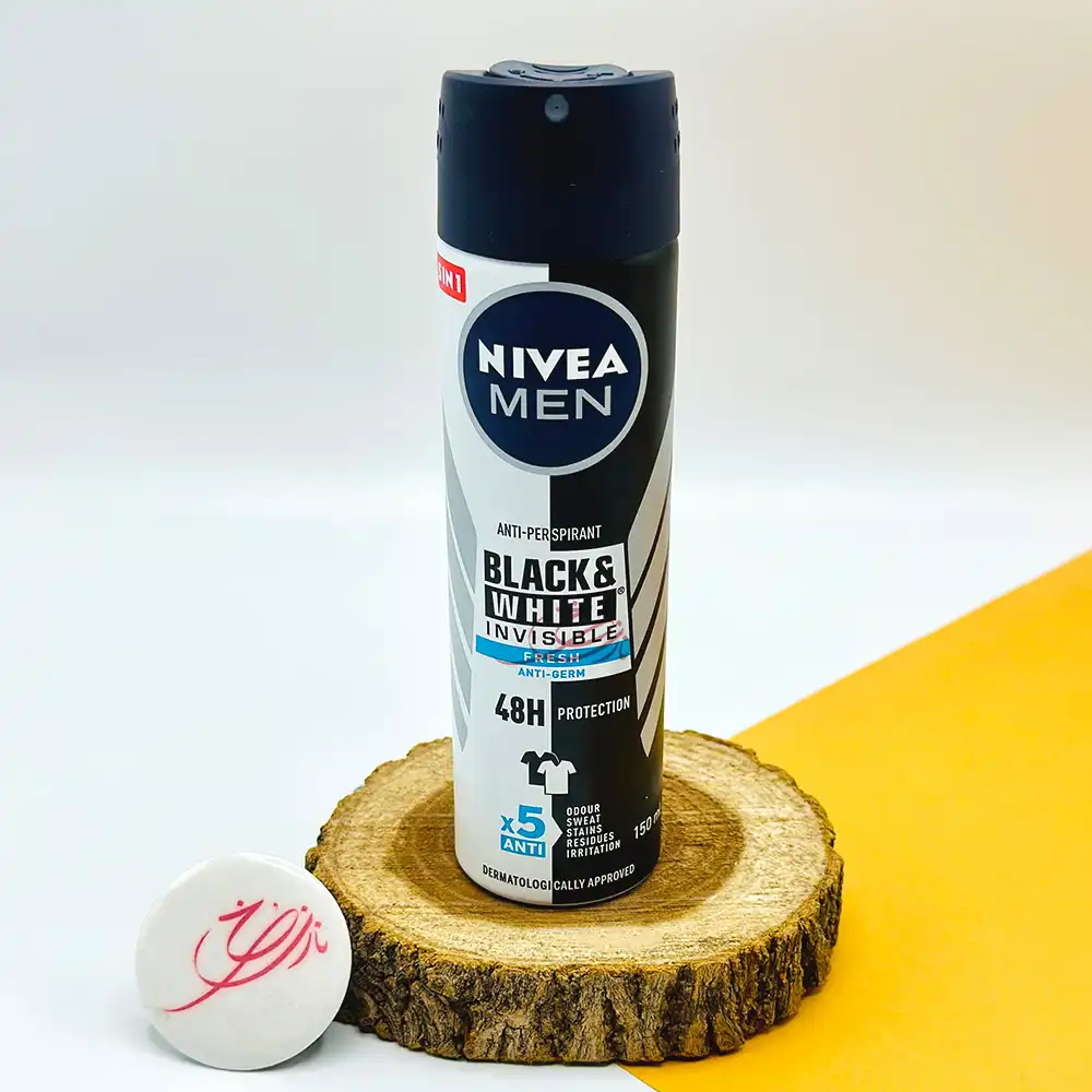 اسپری ضد تعریق مردانه نیوا من NIVEA MEN مدل بلک اند وایت BLACK&WHITE حجم 150 میلی لیتر