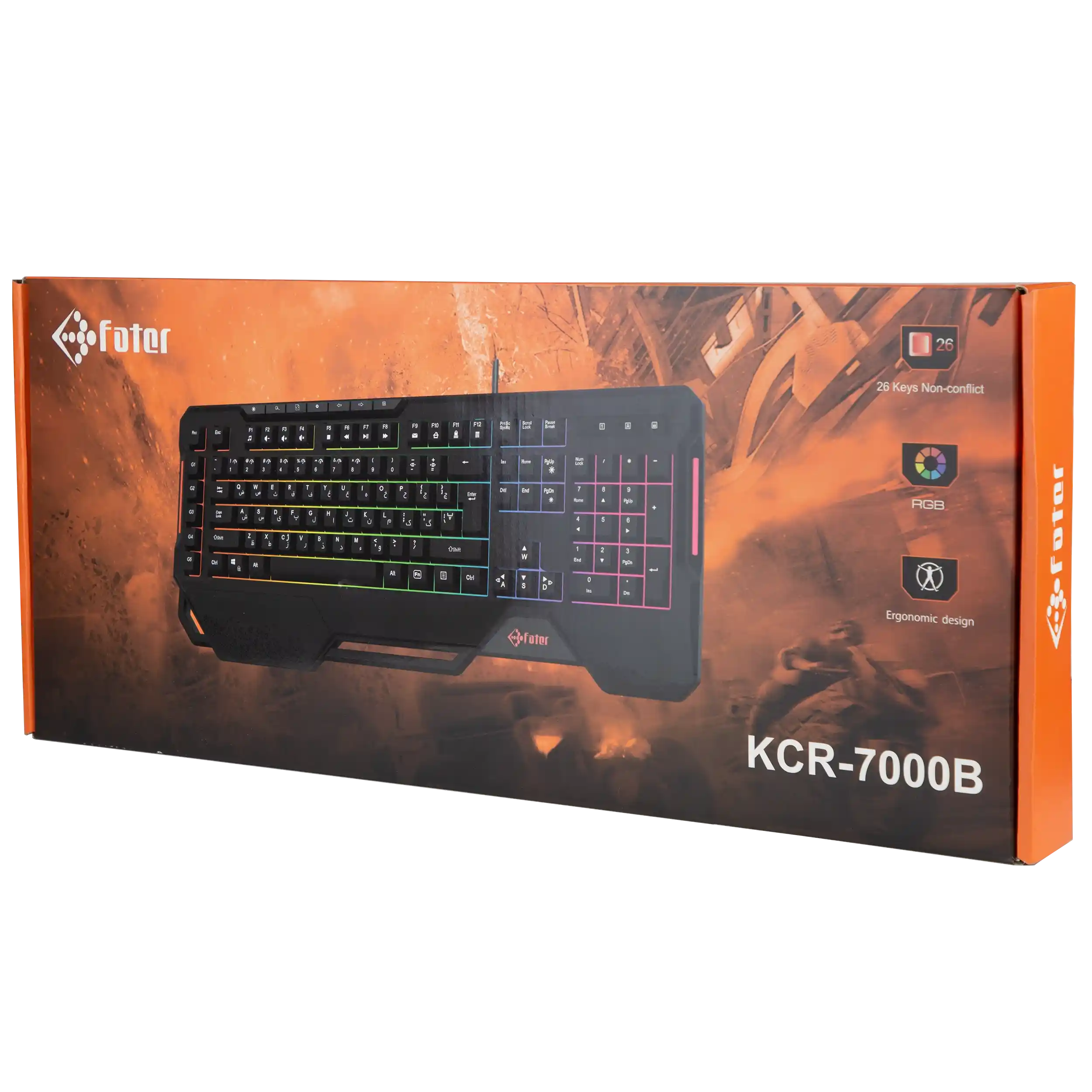 کیبورد گیمینگ مدل Fater KCR-7000B فاطر — تصویر ۷