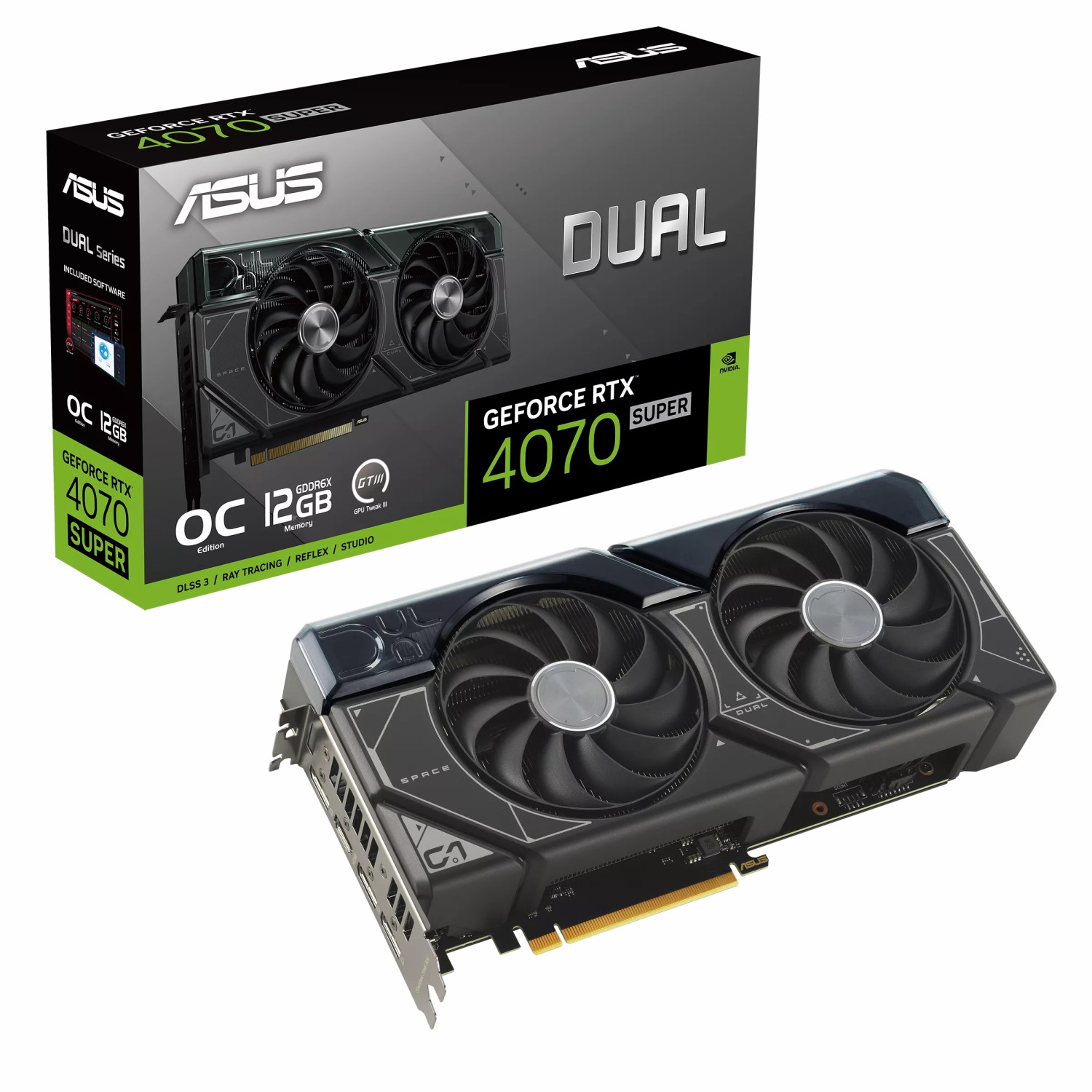 کارت گرافیک مدل ASUS DUAL RTX 4070 SUPER 12GB OC ایسوس