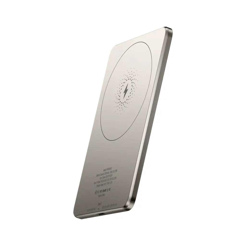 پاوربانک مگ سیف 5000 میلی آمپری پاورولوژی Powerology Ultra-Thin 5000mAh MagSafe Power Bank