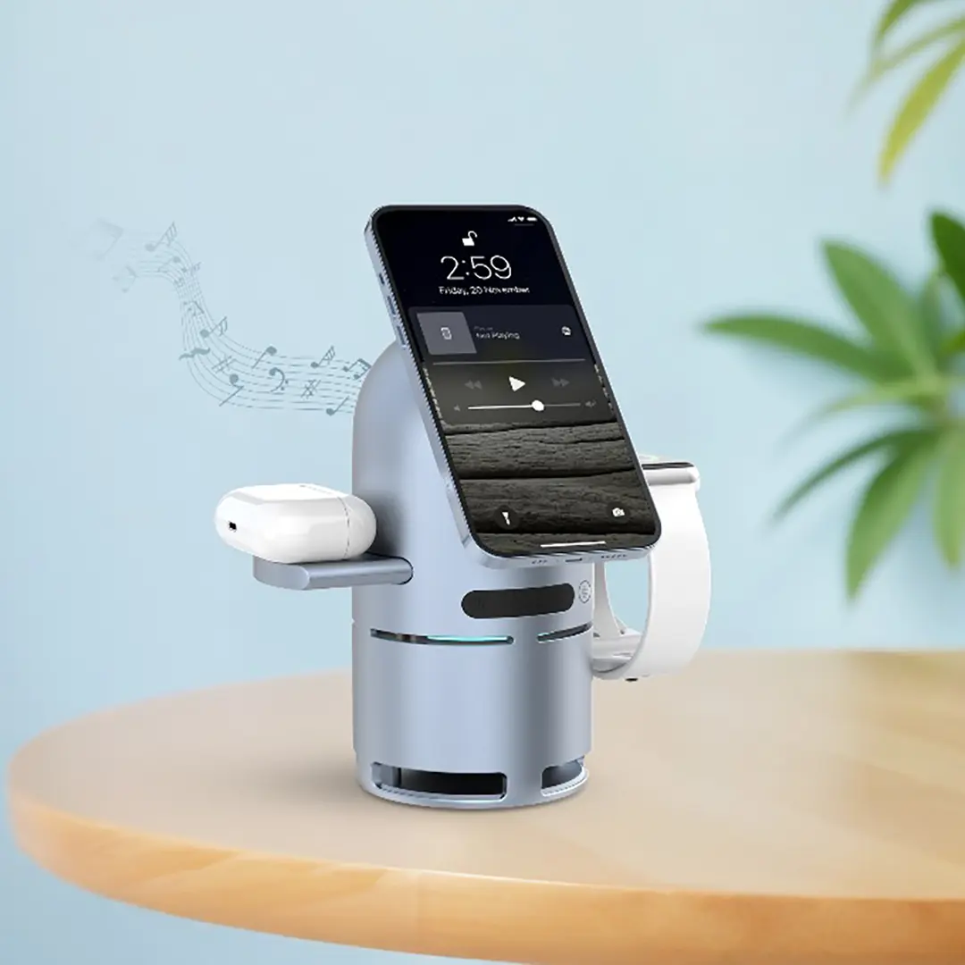 استند شارژر پاورولوژی Powerology Qi2 PWC039 Speaker Charge Station — تصویر ۷