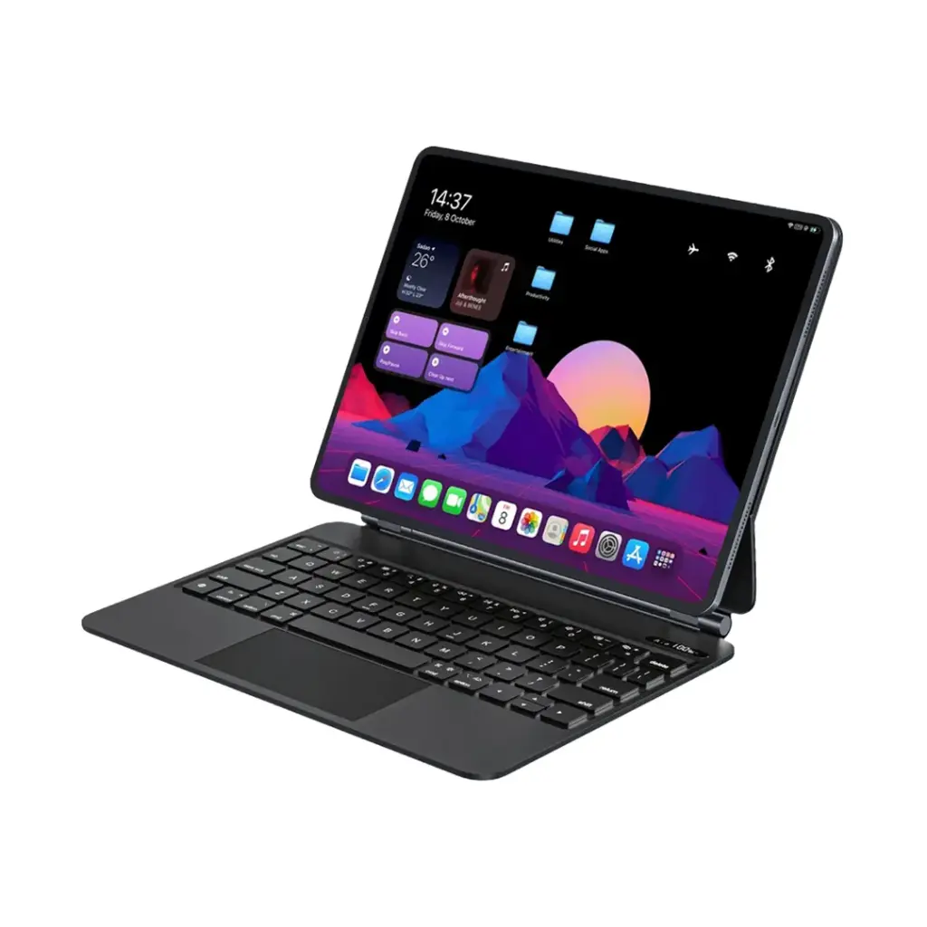 کاور کیس آی پد 13 اینچی پاورولوژی Powerology Smartcase Pro+ Wireless Keyboard Case for iPad Pro 13” (M4) — تصویر ۲