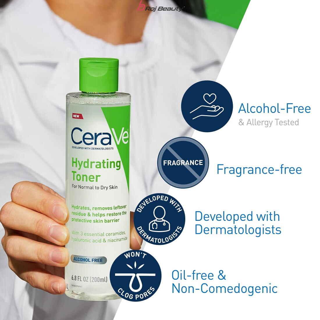 تونر آبرسان و‌هیدراته کننده سراوی ‏CeraVe Hydrating Toner — تصویر ۶
