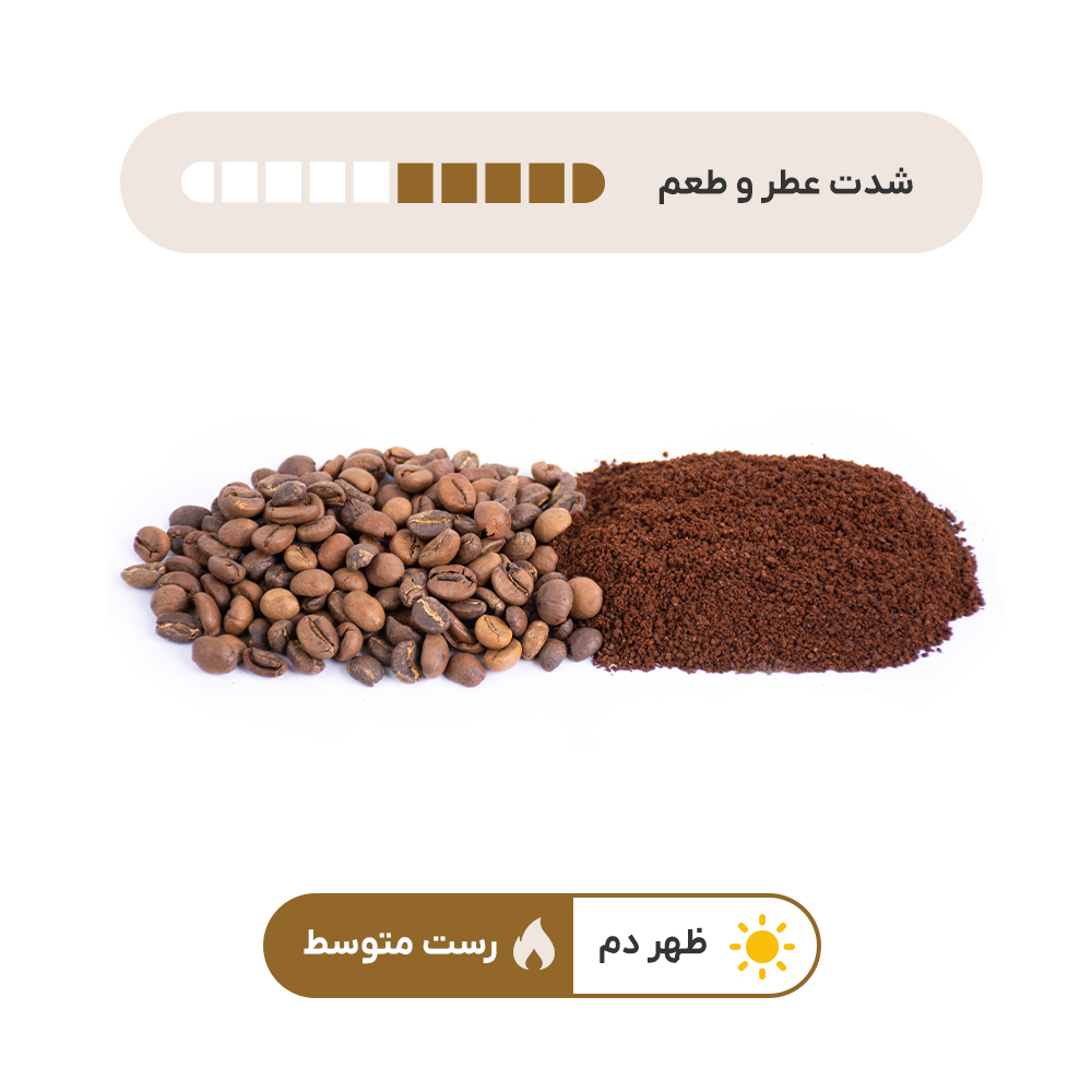 قهوه ترکیبی خورشید ۵۰٪ روبوستا + ۵۰٪ عربیکا
