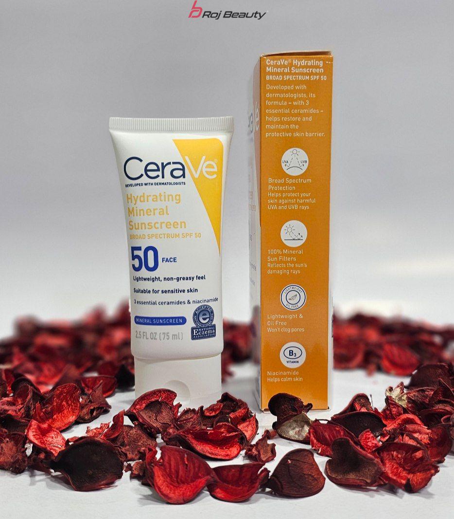 کرم ضد آفتاب آبرسان سراوی Cerave Hydrating Sunscreen Broad Spectrum SPF50 75ml — تصویر ۷