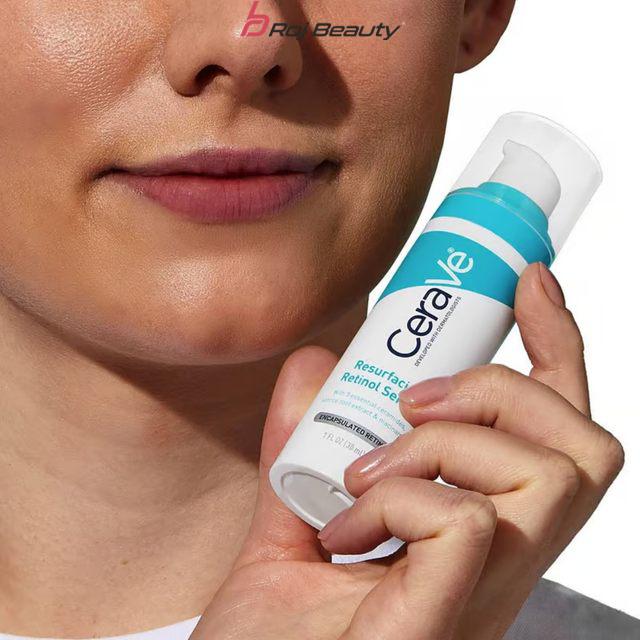 سرم رتینول سراوی حاوی سراماید و نیاسینامید مناسب پوست های مستعد لک CeraVe Resurfacing Retinol Serum with Ceramides & Niacinamide for Blemish-Prone Skin 30ml — تصویر ۳