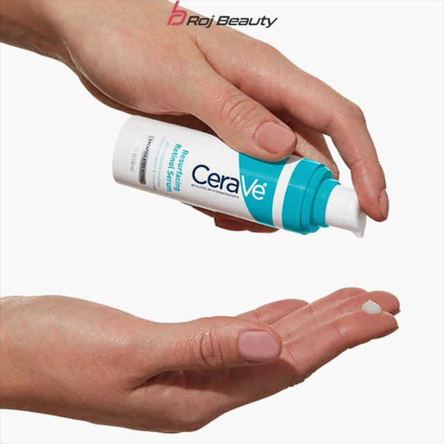 سرم رتینول سراوی حاوی سراماید و نیاسینامید مناسب پوست های مستعد لک CeraVe Resurfacing Retinol Serum with Ceramides & Niacinamide for Blemish-Prone Skin 30ml — تصویر ۵