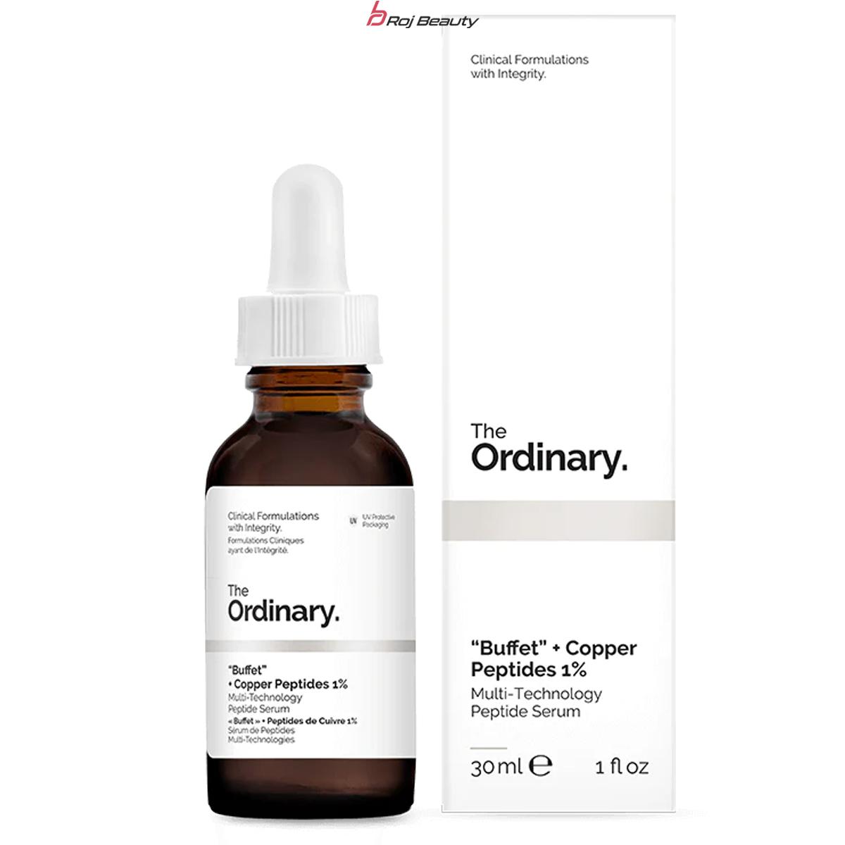 سرم بافِت (بافه) + پپتید مس یک درصد اوردینری اصل حجم 30 میل The Ordinary Buffet + Copper Peptides 1% Serum 30ml — تصویر ۲