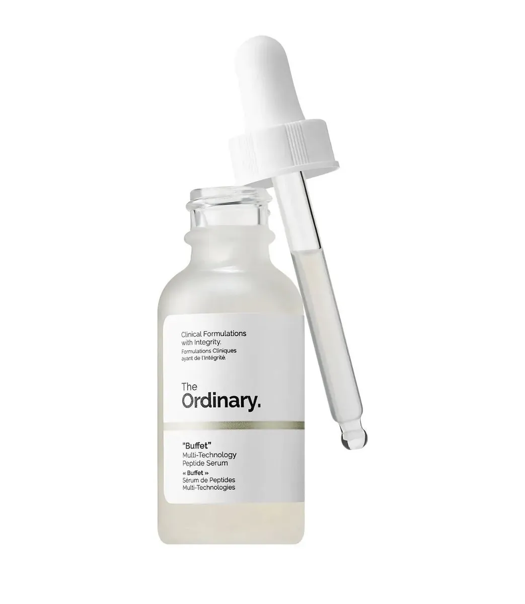 سرم آبرسان و جوانساز بافت (بافه) ، مولتی پپتاید جدید اوردینری حجم 30 میل The Ordinary Buffet Serum , multi peptide + ha serum — تصویر ۳