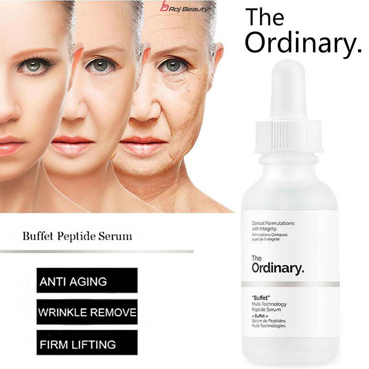 سرم آبرسان و جوانساز بافت (بافه) ، مولتی پپتاید جدید اوردینری حجم 30 میل The Ordinary Buffet Serum , multi peptide + ha serum — تصویر ۷