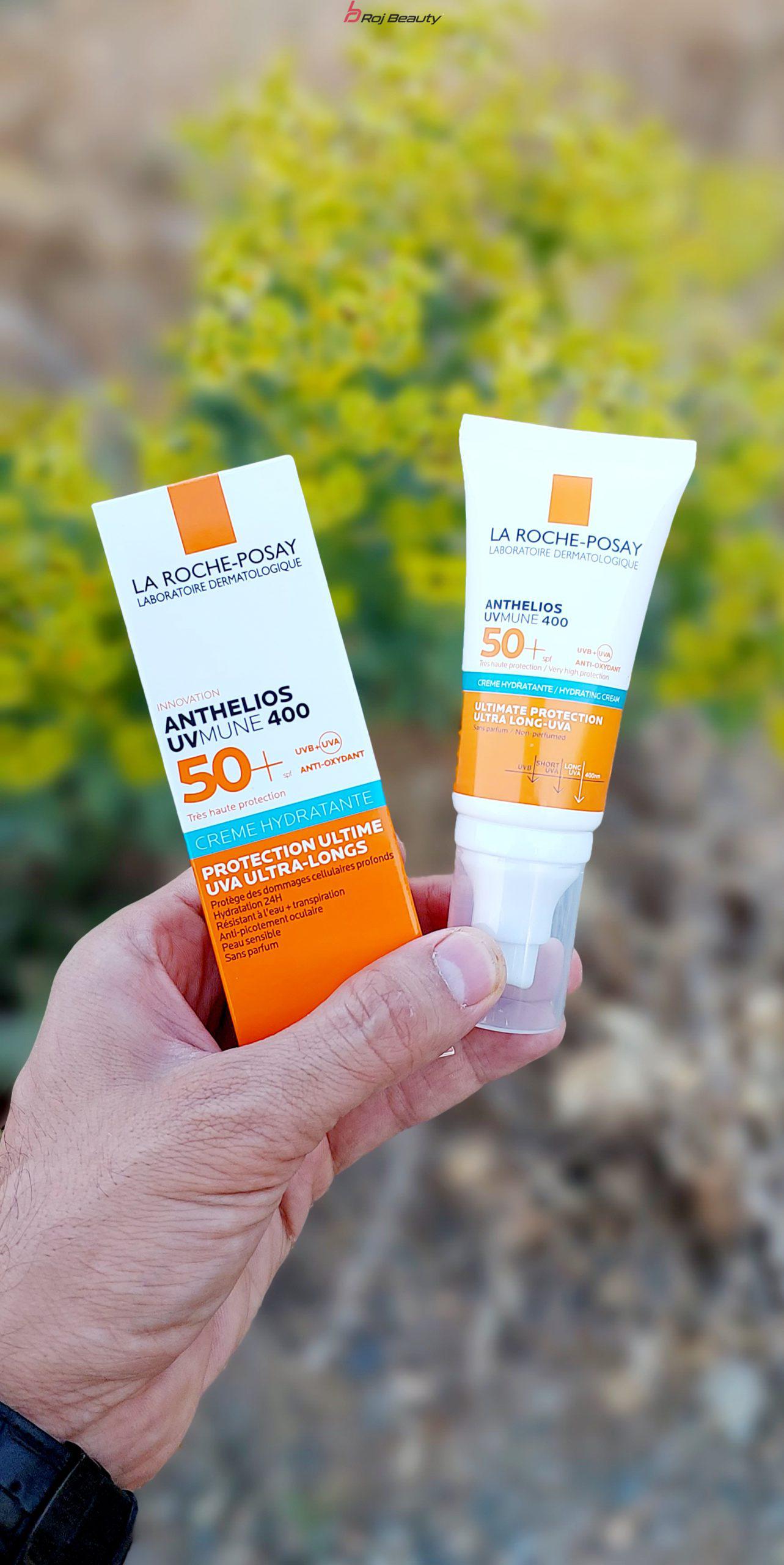 کرم ضد آفتاب و آبرسان بی رنگ پوست خشک و حساس لاروش پوزای La Roche Posay Anthelios SPF30 Crème Hydratante — تصویر ۵