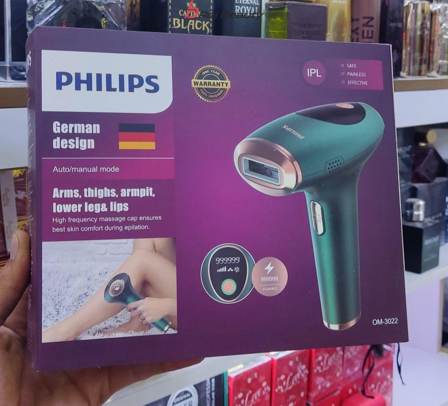 لیزر خانگی فیلیپس Philips دائمی موهای زائد صورت و بدن زنان، حذف موهای زائد دارای 1میلیون شاتOM3022 — تصویر ۸