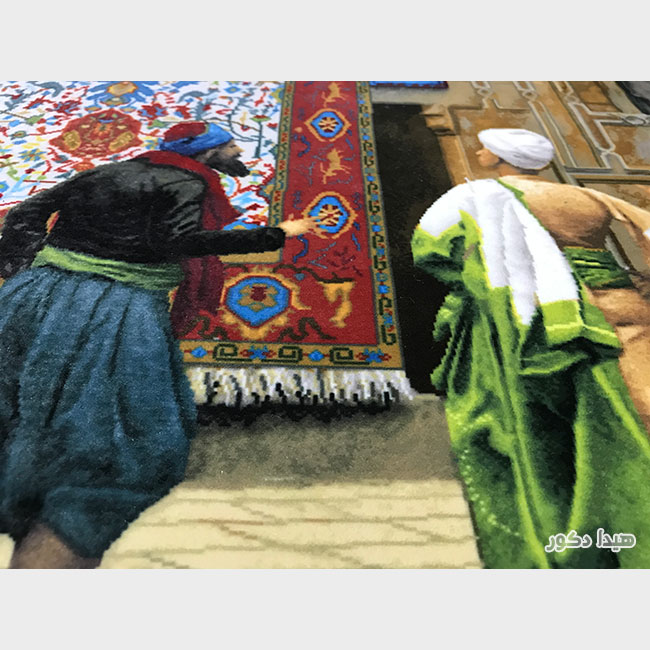 تابلو فرش ماشینی بازار فرش فروشان قاهره مصر – 3841 — تصویر ۴