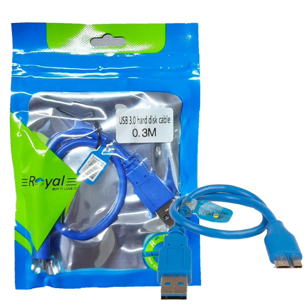 کابل هارد اکسترنال رویال ROYAL USB3.0 30CM