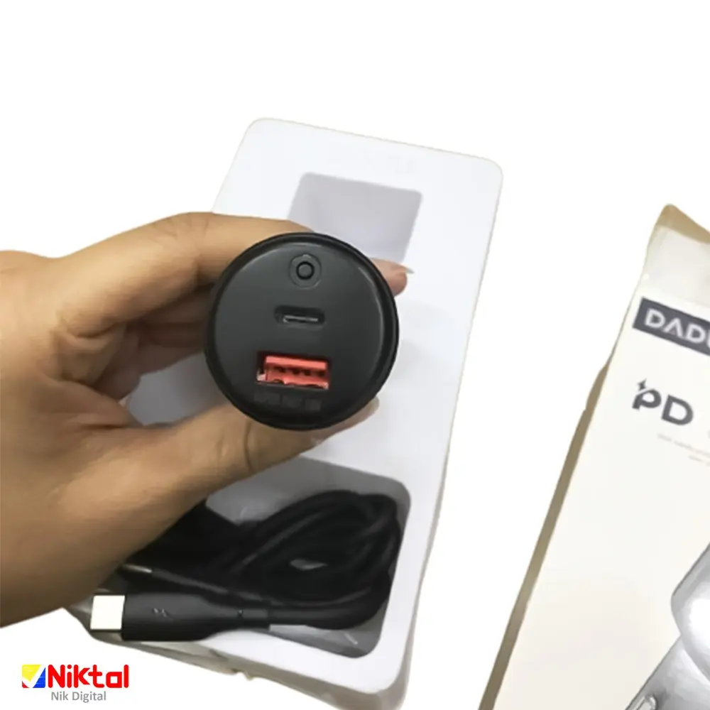 شارژر فندکی DADU DC-150 با توان 55 وات با کابل — تصویر ۴