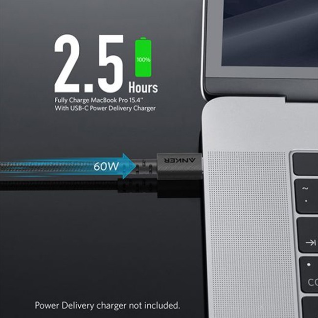 کابل USB-C انکر مدل A8032 طول 0.9 متر — تصویر ۵