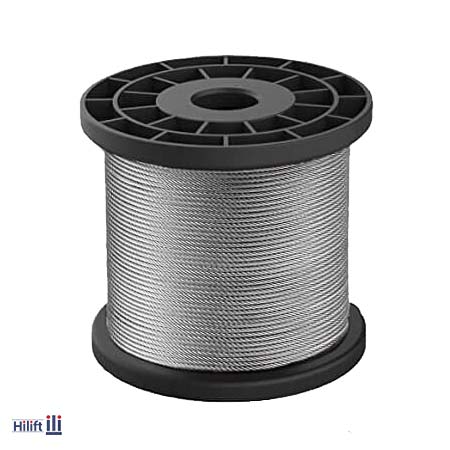 سیم بکسل نتاب (پوست ماری) تیسکا اسپانیایی ساختار 7*19 IWRC تمام فولاد سایز 18mm — تصویر ۵