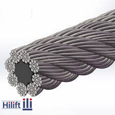 سیم بکسل نتاب (پوست ماری) تیسکا اسپانیایی ساختار 7*19 IWRC تمام فولاد سایز 11mm — تصویر ۷