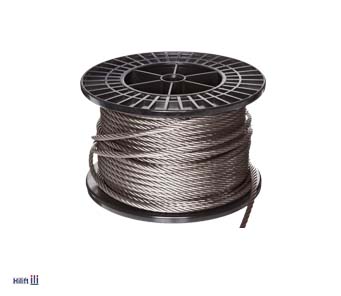 سیم بکسل نتاب (پوست ماری) تیسکا اسپانیایی ساختار 7*19 IWRC تمام فولاد سایز 8mm — تصویر ۶