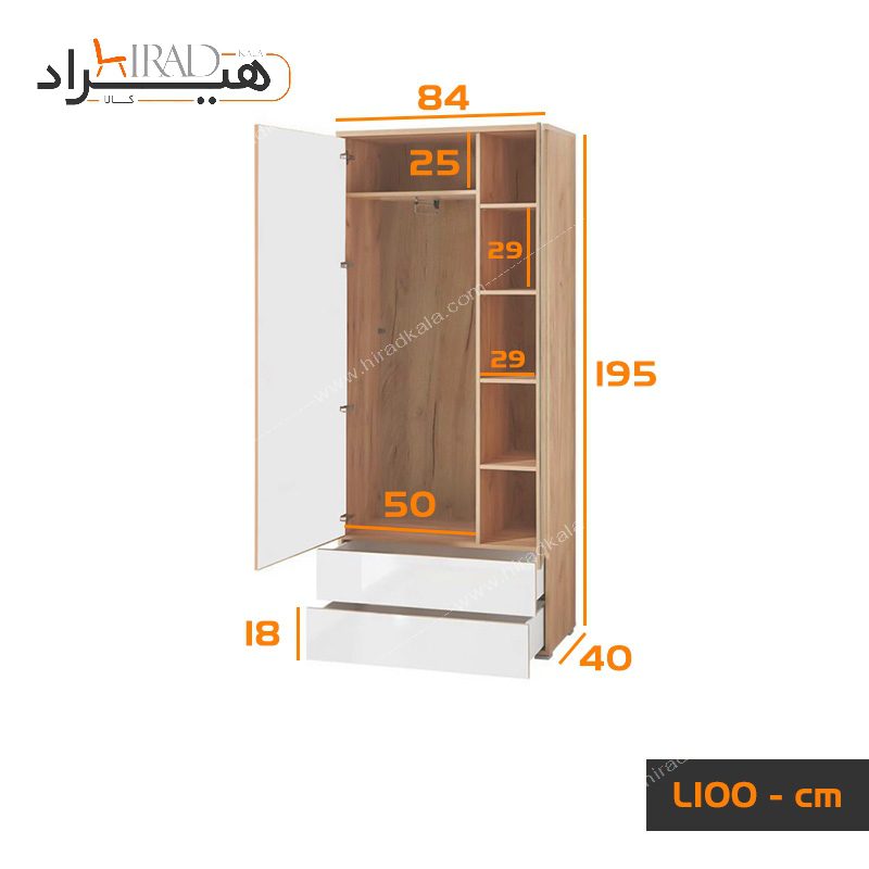 کمد کنار تخت مدل L100 — تصویر ۸