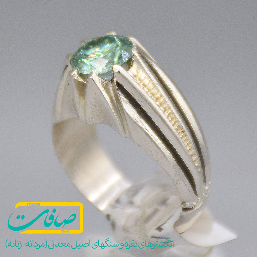 انگشتر موزانایت مردانه «کد 3725» — تصویر ۲