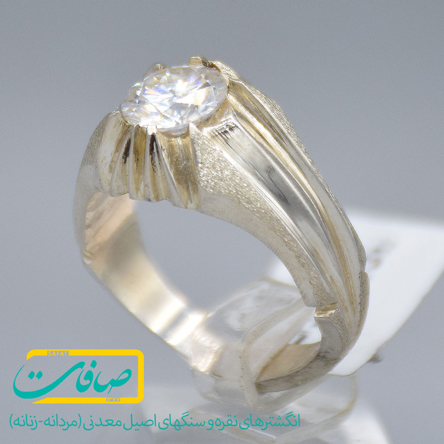 انگشتر موزانایت مردانه «کد 3721» — تصویر ۲