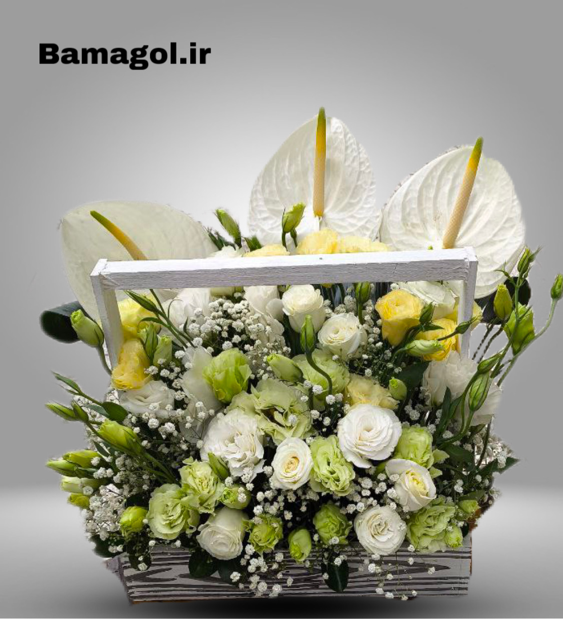 باکس گل دسته دار ترحیم رومیزی-کد1061