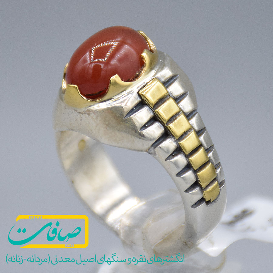 انگشتر عقیق یمنی مردانه «کد 3703»