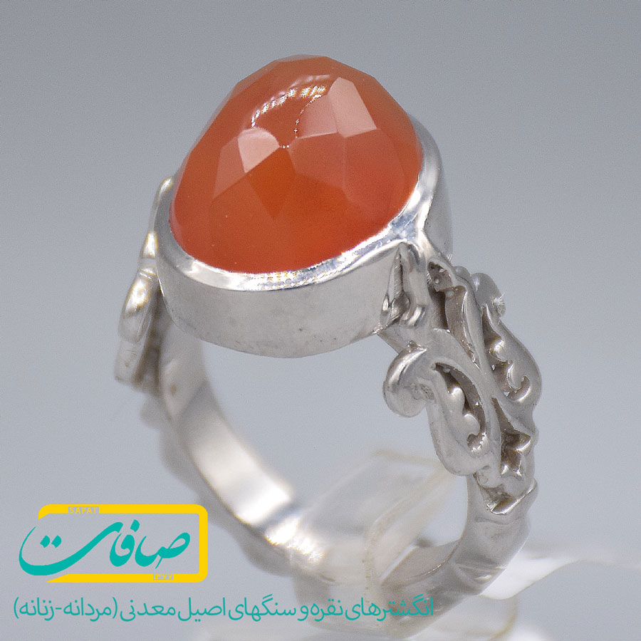 انگشتر عقیق یمنی تراشدار مردانه «کد 3675»