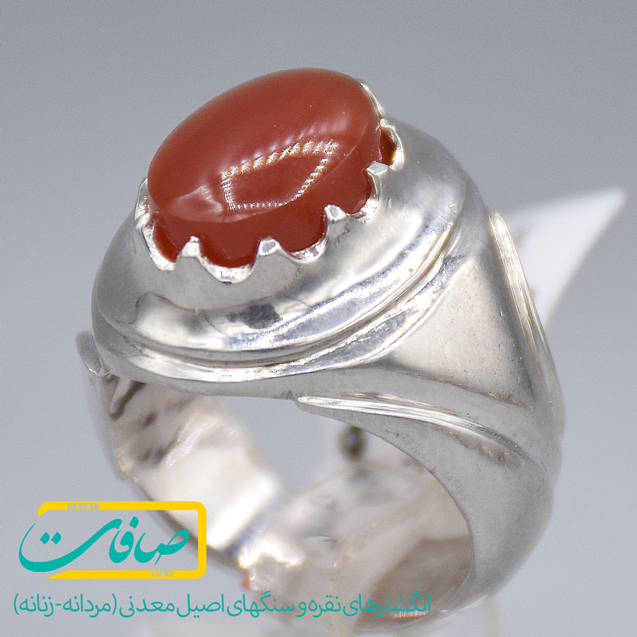 انگشتر عقیق یمنی مردانه «کد 3658» — تصویر ۲