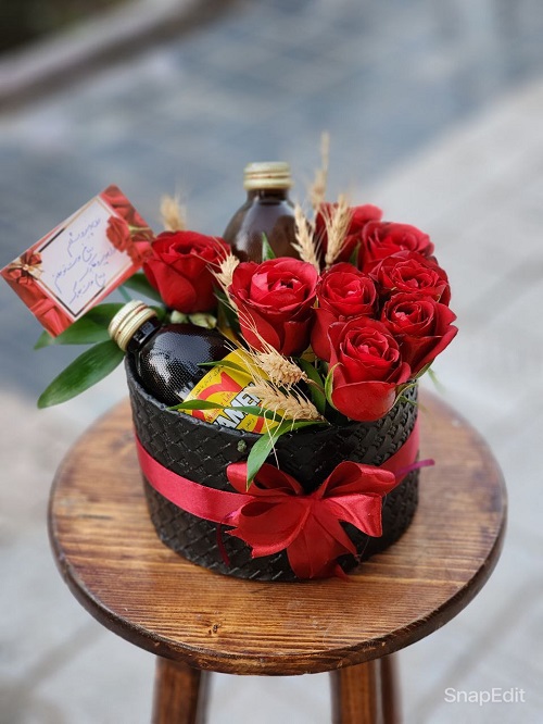 باکس گل عیادت رز کد 1058 — تصویر ۳