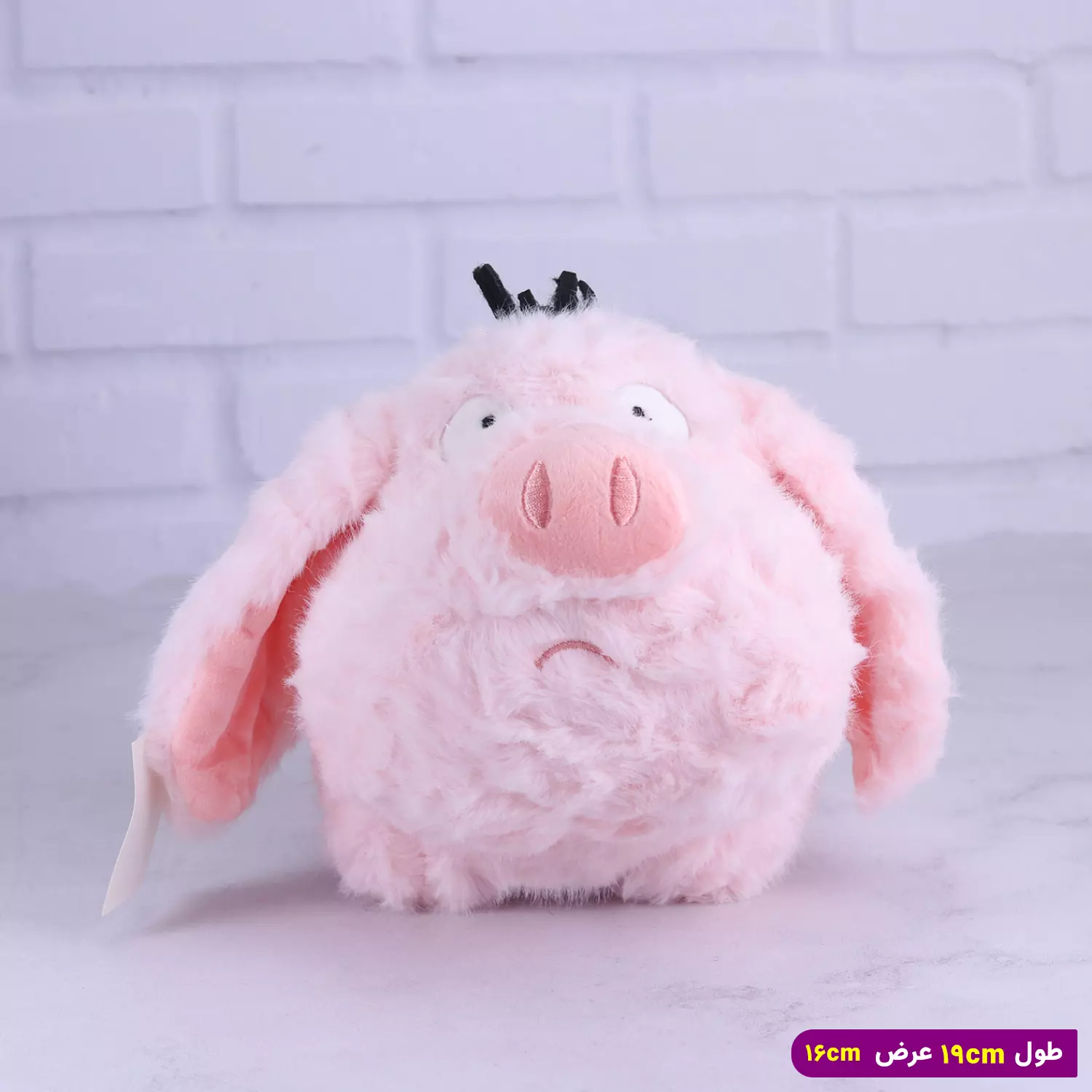 عروسک خوک صورتی پشمالو کوچک کد 4525/18 — تصویر ۵