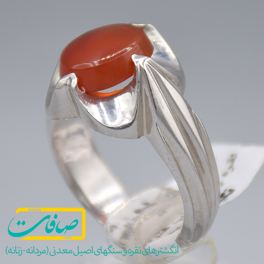انگشتر عقیق یمنی مردانه «کد 3634» — تصویر ۲