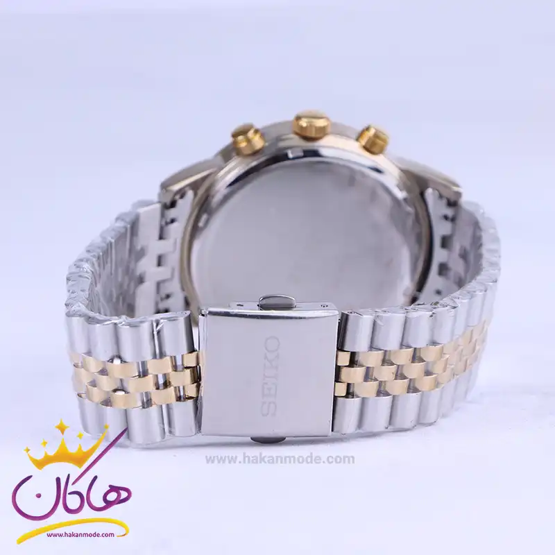 ساعت عقربه ای سیکو مردانه فلزی نقره ای رزگلد صفحه سفید G22053/1 — تصویر ۶