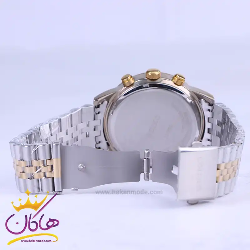 ساعت عقربه ای سیکو مردانه فلزی نقره ای رزگلد صفحه سفید G22053/1 — تصویر ۷