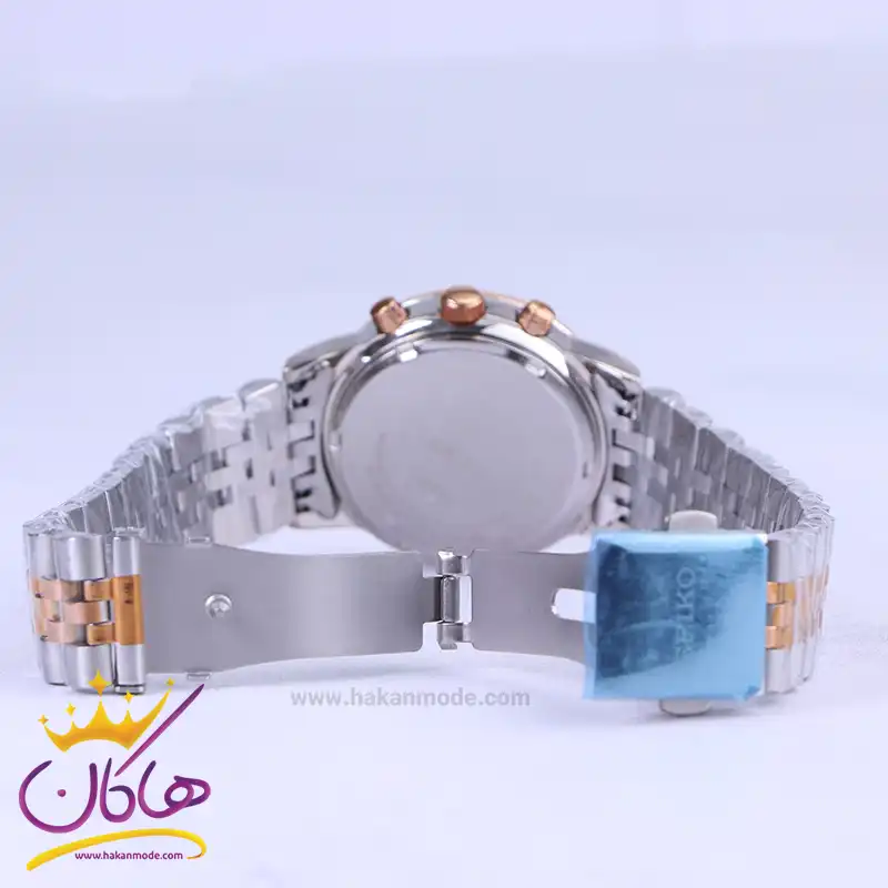 ساعت عقربه ای سیکو زنانه فلزی نقره ای رزگلد صفحه سفید L22053/2 — تصویر ۳