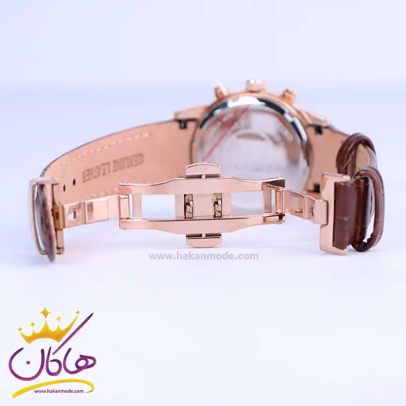 ساعت مچی سیکو زنانه بند چرم قاب رزگلد کرنوگراف L9233/12 — تصویر ۳