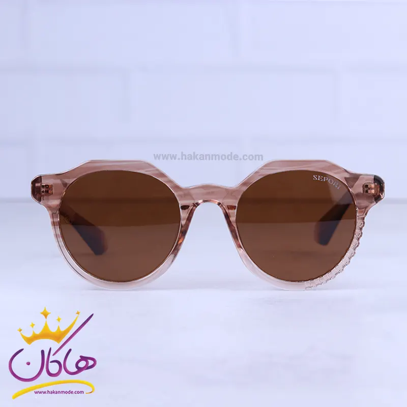 عینک آفتابی سپوری زنانه فریم گرد قهوه ای 58884/3 — تصویر ۲