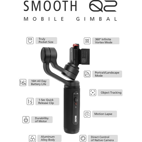 گیمبال استابلایزر موبایل ژیون Zhiyun Smooth Q2 — تصویر ۴