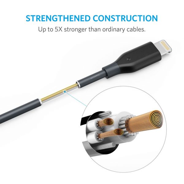 کابل تبدیل USB به لایتنینگ انکر مدل Anker A8111 PowerLine به طول 0.9 متر — تصویر ۴