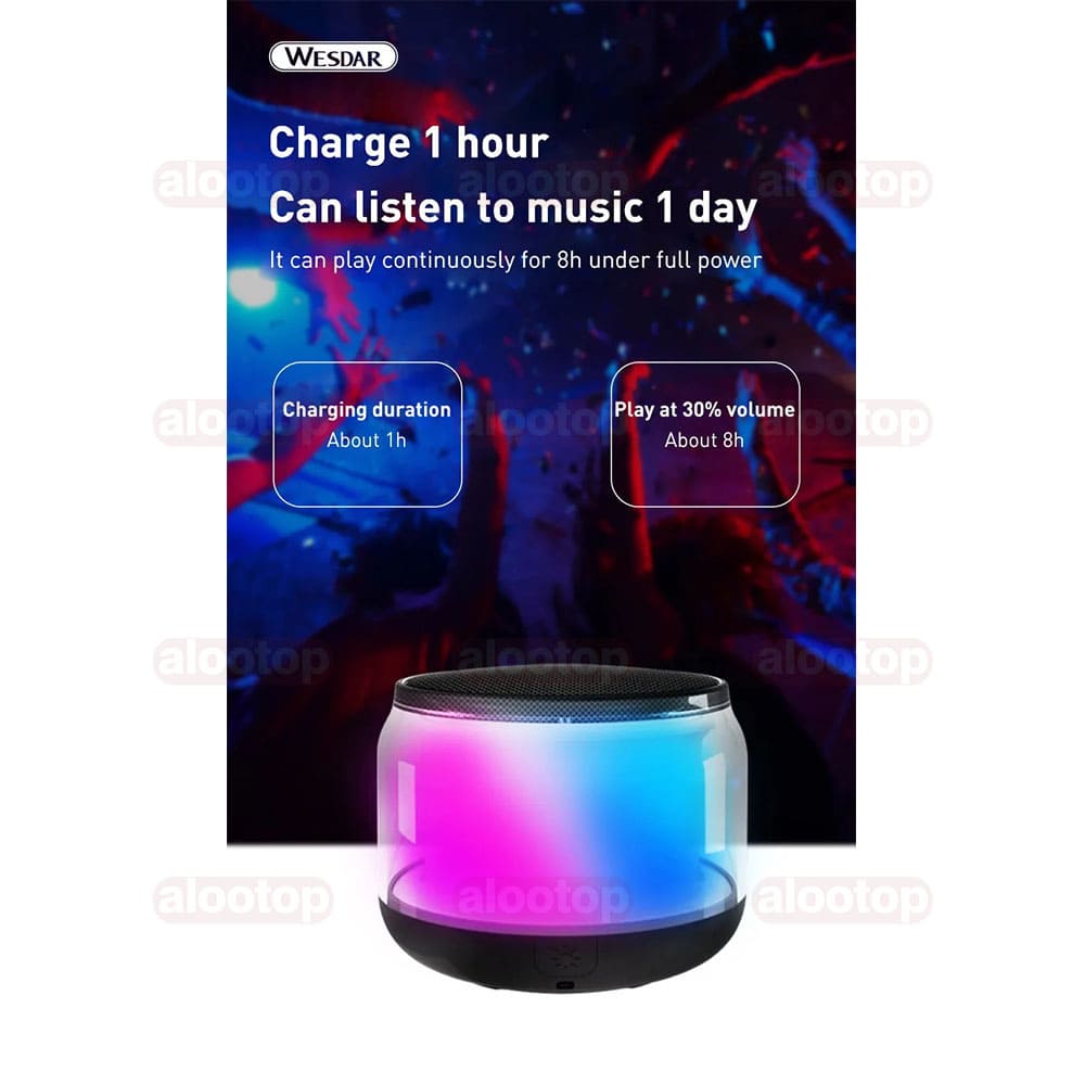 اسپیکر بلوتوثی وسدار مدل K360 — تصویر ۵