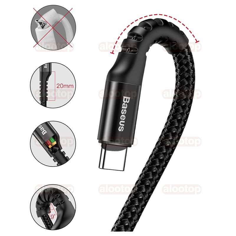 کابل تایپ سی باسئوس مدل Fish Eye CATSR-01 – اورجینال — تصویر ۳