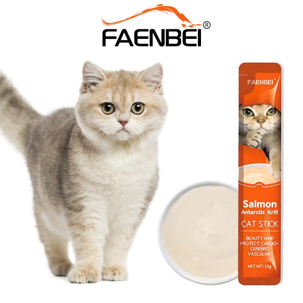 بستنی گربه فنبی طعم سالمون و میگو (محافظ مو و قلب)