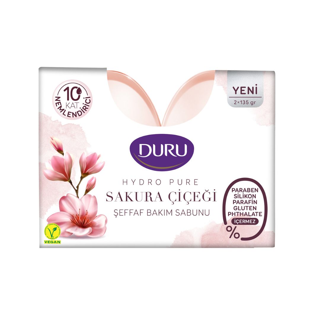صابون دورو Duru گلیسرینه رایحه شکوفه گیلاس دو عددی 270 گرم