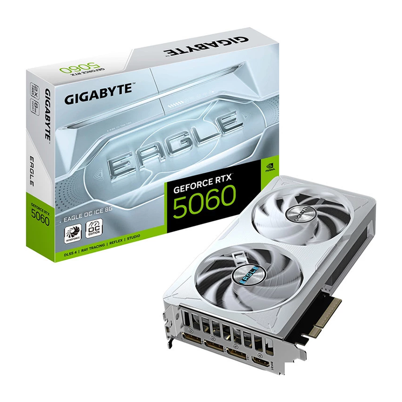 کارت گرافیک گیگابایت مدل GIGABYTE GeForce RTX 5060 EAGLE OC ICE 8G