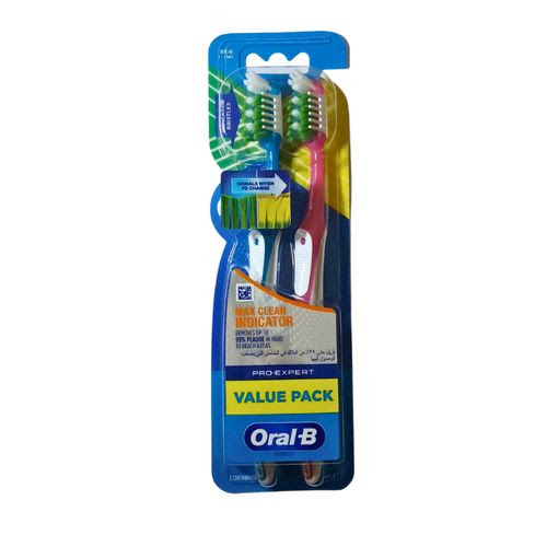 مسواک اورال بی مدل Max Clean Indicator با برس نرم بسته 2 عددی