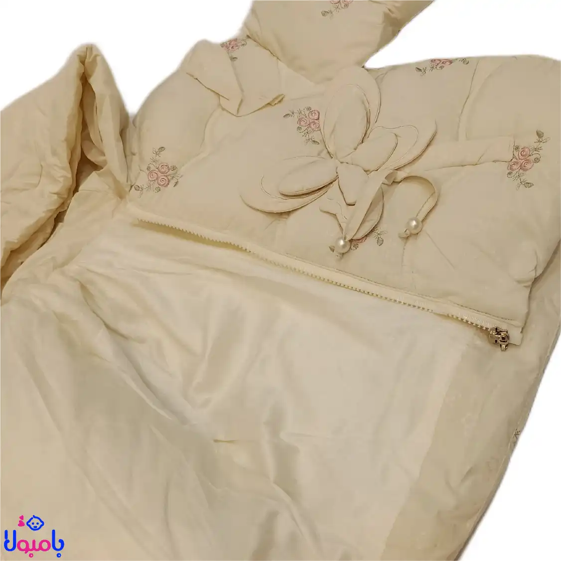 کاپشن دخترانه طرح شکوفه و پروانه — تصویر ۴