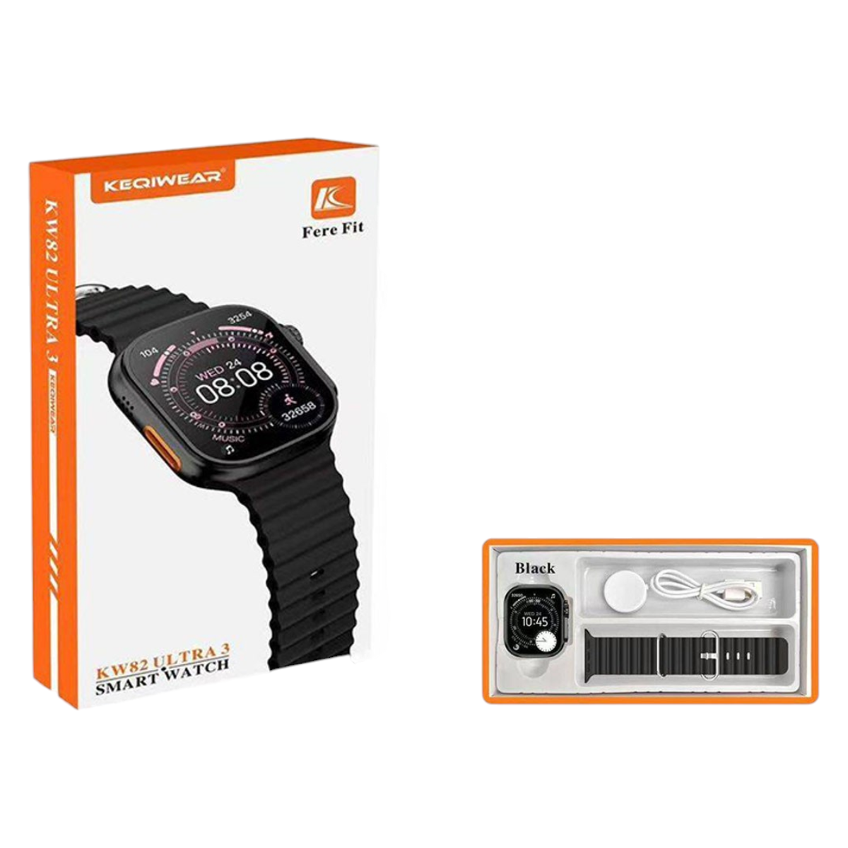 ساعت هوشمند KEQIWEAR مدل KW82 Ultra 3 سایز 49 میلی متر